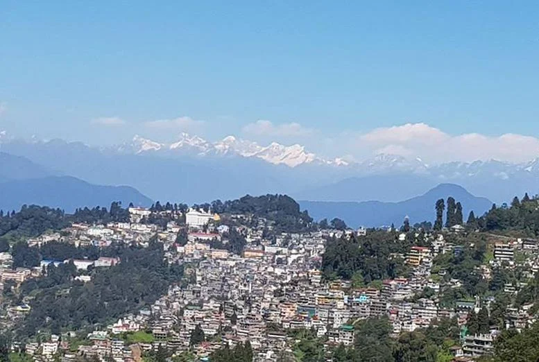Darjeeling hill town panorama